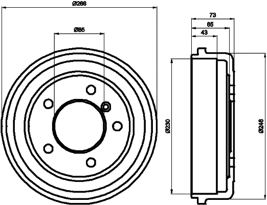 Brake Drum (62102)