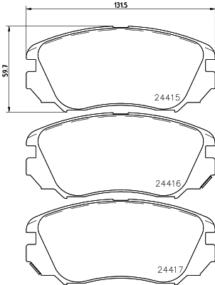 Brake Pad Set, disc brake (T1669)