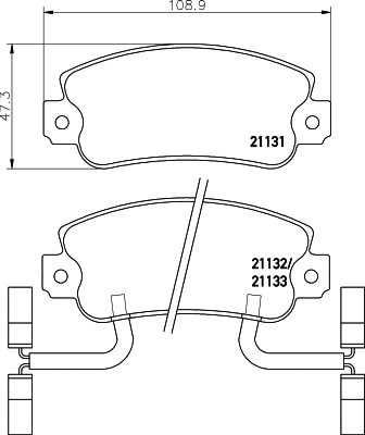 Brake Pad Set, disc brake (T6062)