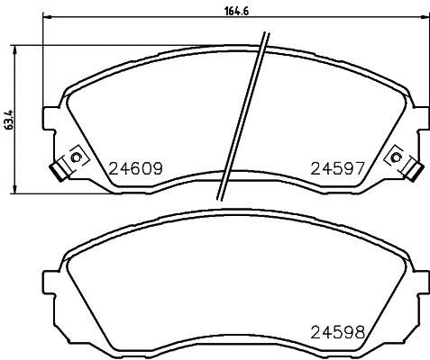 Brake Pad Set, disc brake (T1724)