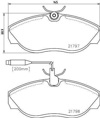 Brake Pad Set, disc brake (T5078)