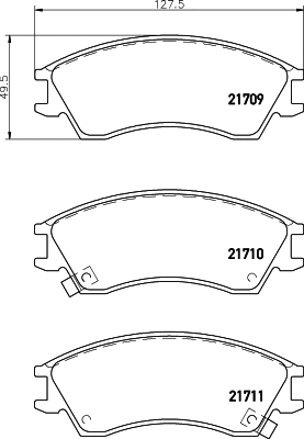 Brake Pad Set, disc brake (T3030)