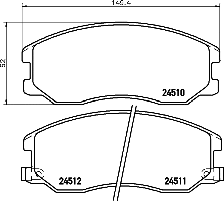 Brake Pad Set, disc brake (T1676)