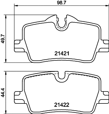 Brake Pad Set, disc brake (T2882)