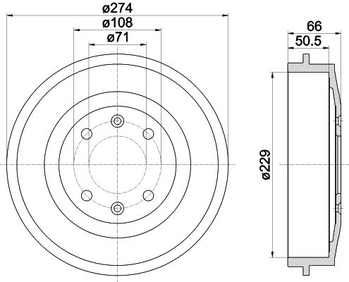 Brake Drum (62505)