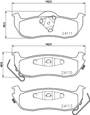 Brake Pad Set, disc brake (T1740)