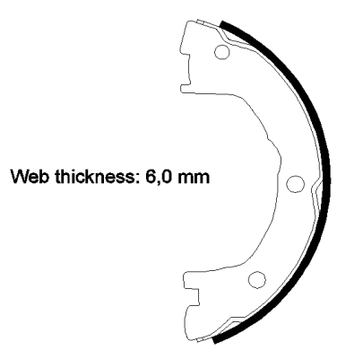 Brake Shoe Set, parking brake (H1821)