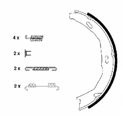Brake Shoe Set, parking brake (H9935)