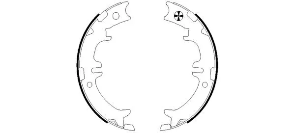 Brake Shoe Set, parking brake (H7980)
