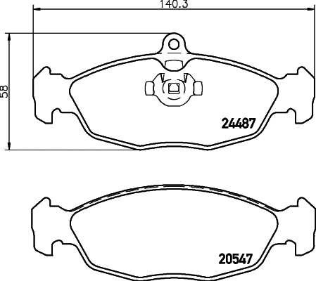 Brake Pad Set, disc brake (T1667)