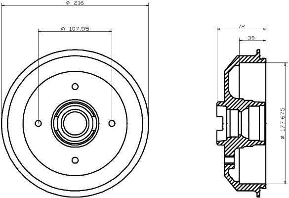 Brake Drum (61003)