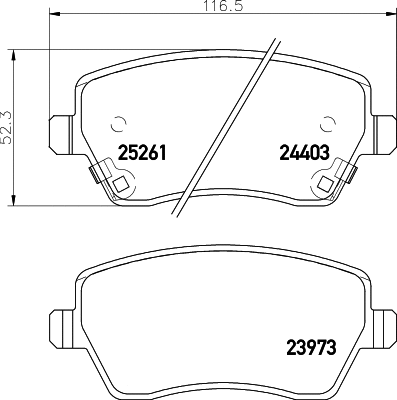 Brake Pad Set, disc brake (T2087)