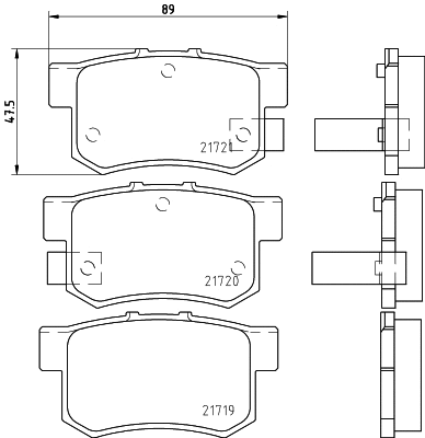 Brake Pad Set, disc brake (T3017)