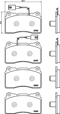 Brake Pad Set, disc brake (T2038)