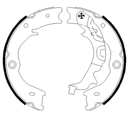 Brake Shoe Set, parking brake (H1731)