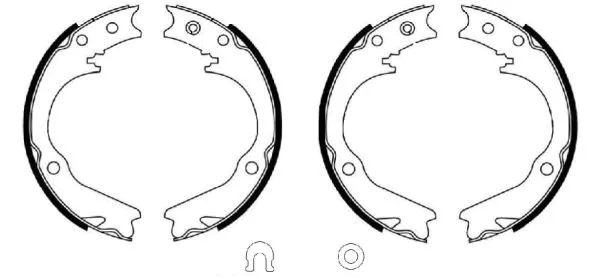 Brake Shoe Set, parking brake (H1868)