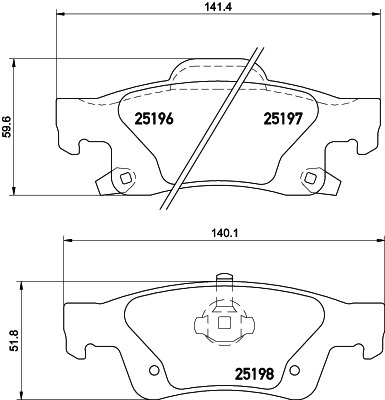 Brake Pad Set, disc brake (T2064)