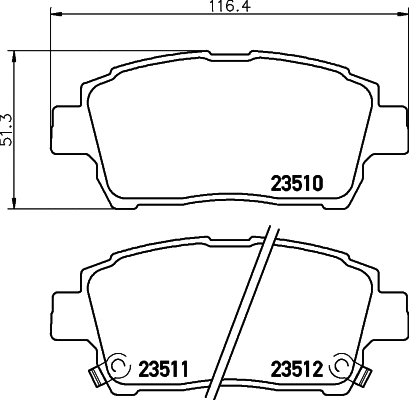Brake Pad Set, disc brake (T3099)