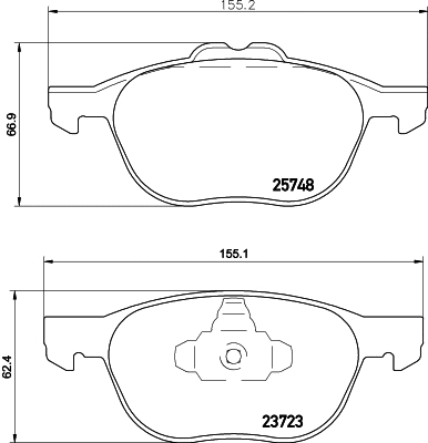 Brake Pad Set, disc brake (T2247)