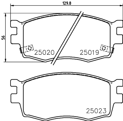 Brake Pad Set, disc brake (T1909)