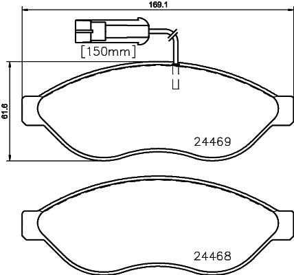 Brake Pad Set, disc brake (T2265)