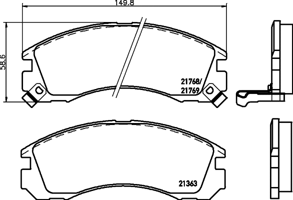 Brake Pad Set, disc brake (T3025)
