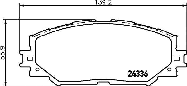 Brake Pad Set, disc brake (T1580)