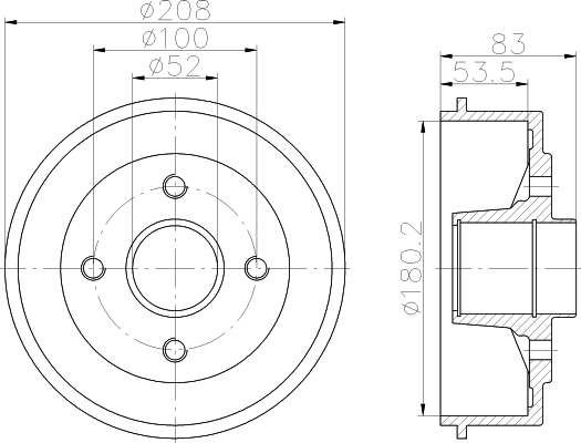 Brake Drum (62808)