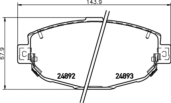 Brake Pad Set, disc brake (T1979)