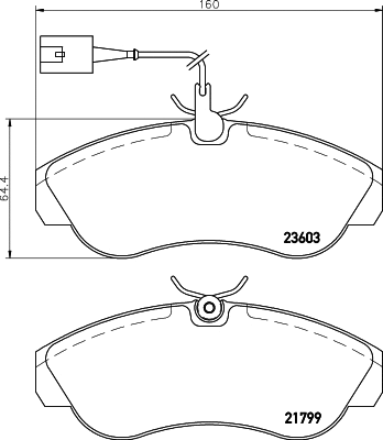 Brake Pad Set, disc brake (T5159)