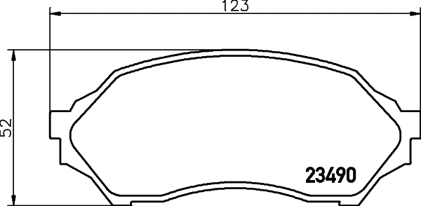 Brake Pad Set, disc brake (T3124)
