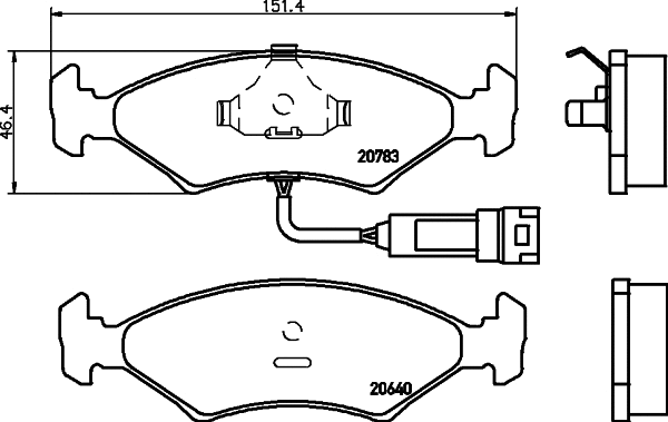 Brake Pad Set, disc brake (T4019)