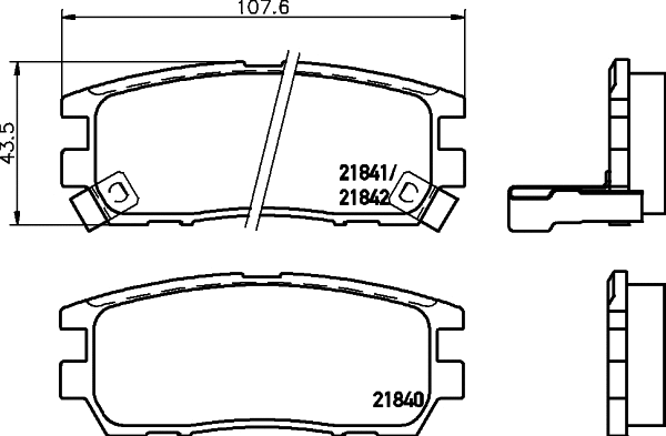 Brake Pad Set, disc brake (T3019)