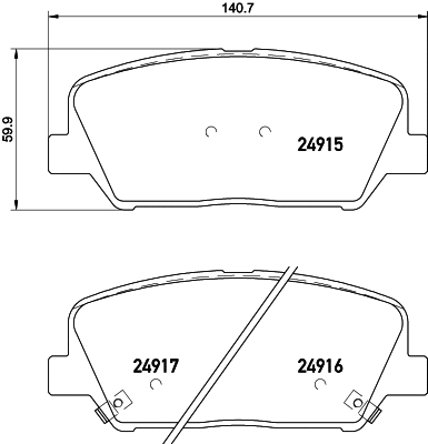 Brake Pad Set, disc brake (T3149)