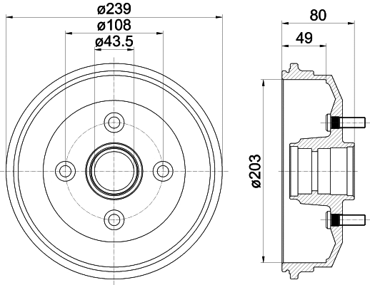 Brake Drum (61008)