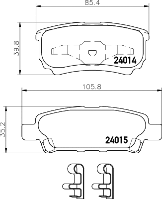 Brake Pad Set, disc brake (T1395)