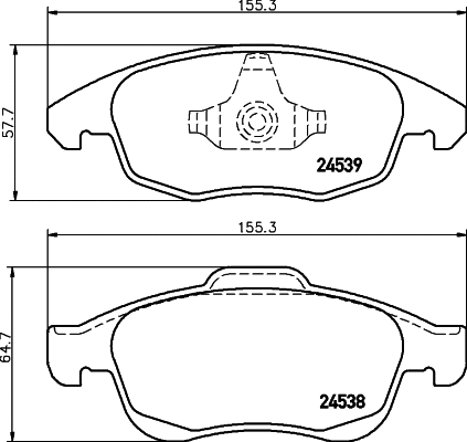 Brake Pad Set, disc brake (T1701)