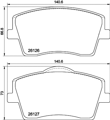 Brake Pad Set, disc brake (T3177)