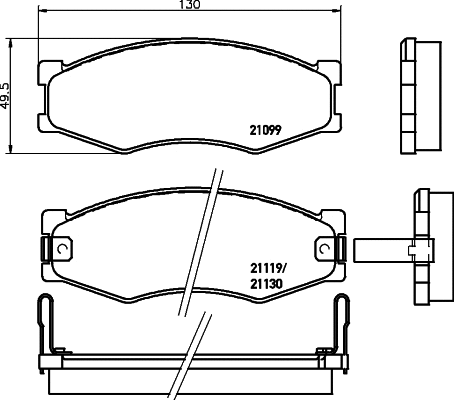Brake Pad Set, disc brake (T0004)