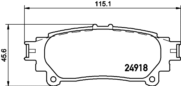 Brake Pad Set, disc brake (T1987)