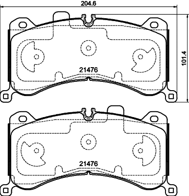 Brake Pad Set, disc brake (T4186)