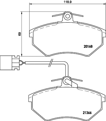 Brake Pad Set, disc brake (T5059)