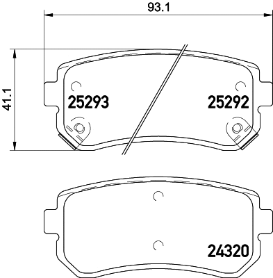 Brake Pad Set, disc brake (T2138)