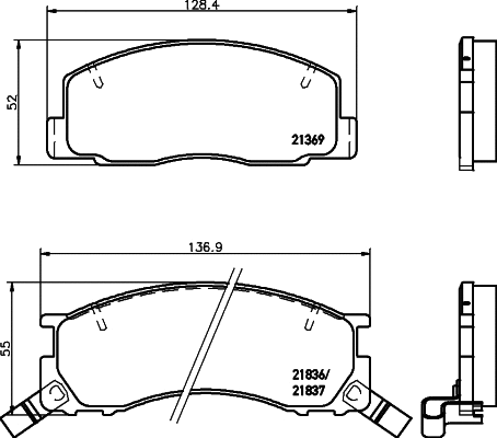 Brake Pad Set, disc brake (T0395)