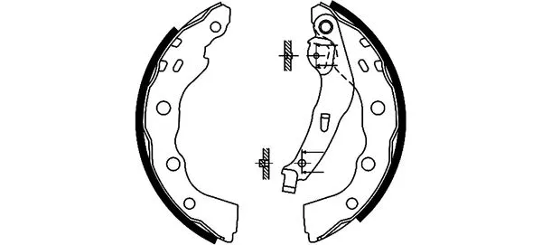 Brake Shoe Set (H9410)