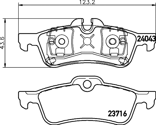 Brake Pad Set, disc brake (T1450)