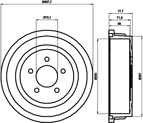 Brake Drum (61281)