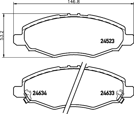 Brake Pad Set, disc brake (T1684)