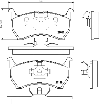 Brake Pad Set, disc brake (T0322)