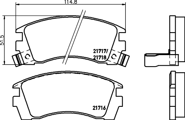 Brake Pad Set, disc brake (T3027)
